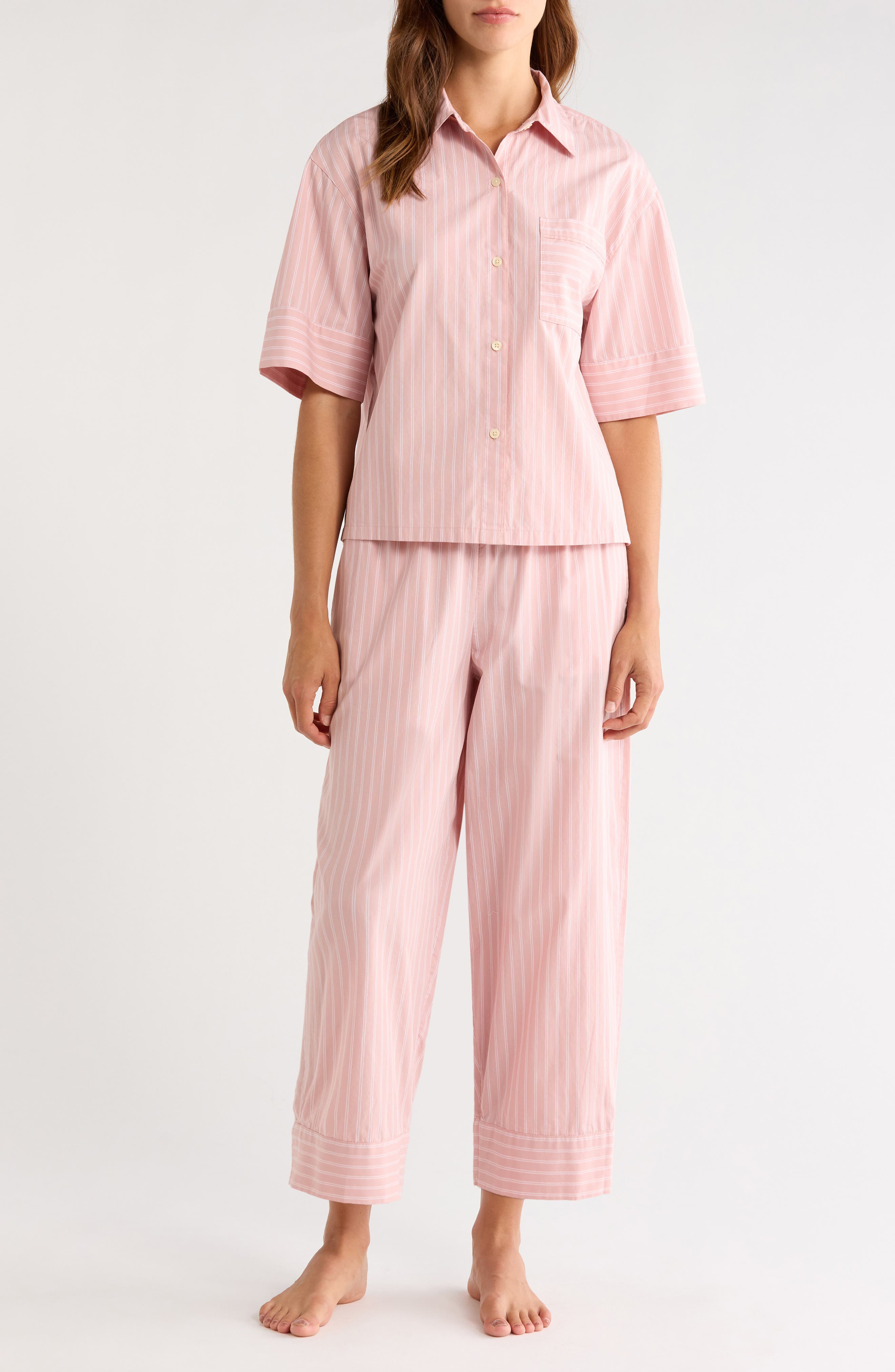 PINK PUFF- WHITE VALLEY STRIPE