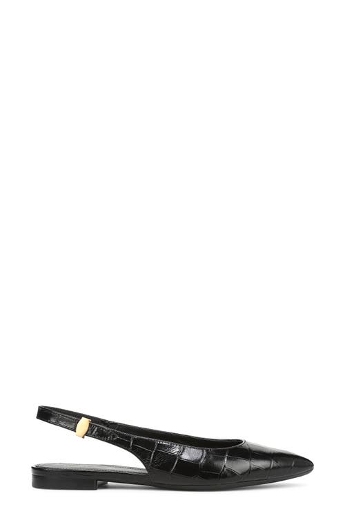 Veronica Beard Shina Slingback Pointed Toe Flat In Black