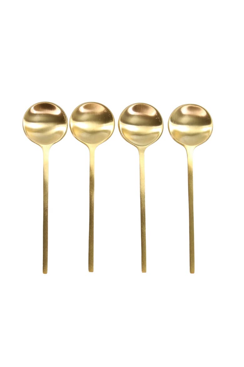 Luxe Mini Spoons - Set of 4, Main, color, Gold