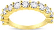 Haus of Brilliance 14K Gold Over Silver 2.00 Cttw Diamond 11 Stone Band Ring