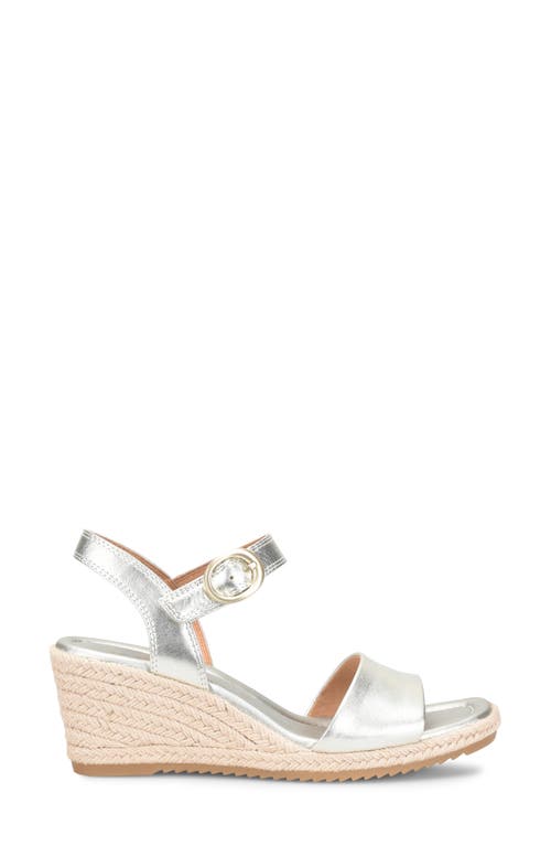 Söfft Inez Wedge Sandal In Light Platino