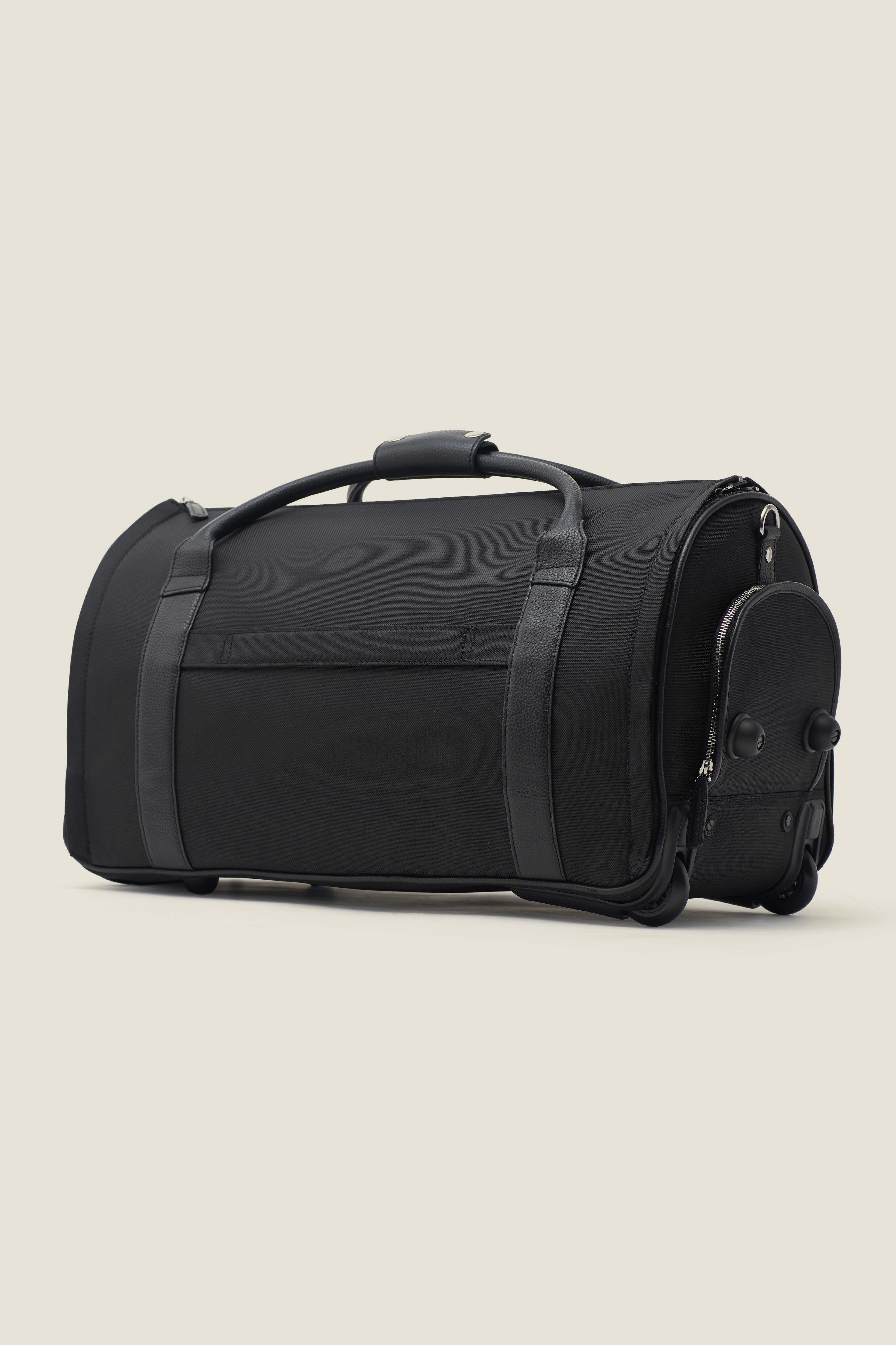 Nova Convertible Rolling Nylon Garment Duffle, Alternate, color, Black Nylon