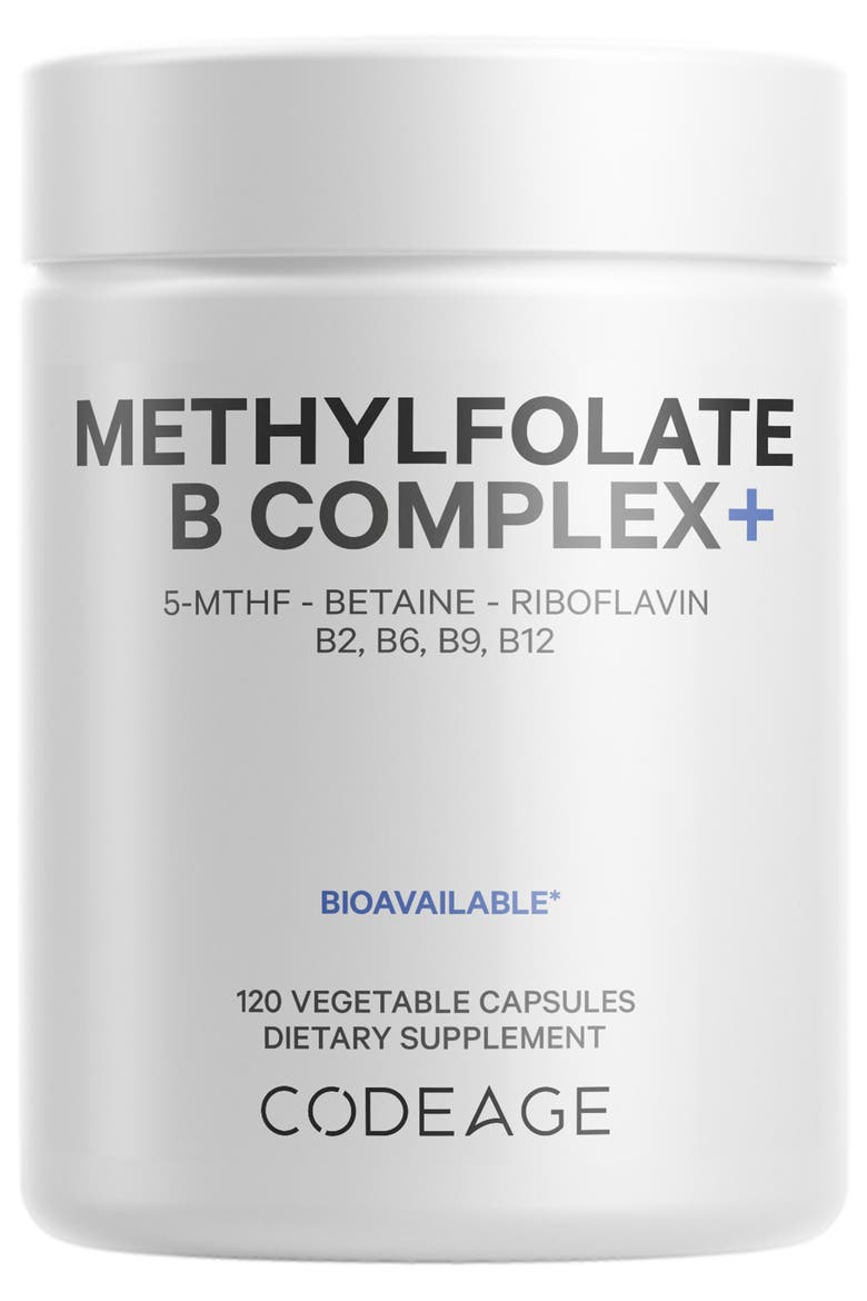 Methylfolate B Complex - Folate Riboflavin B6 & B12, Main, color, White