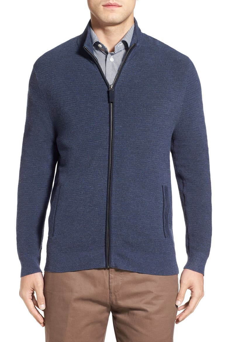 Zip Mock Sweater, Main, color, NAVY CHARCOAL