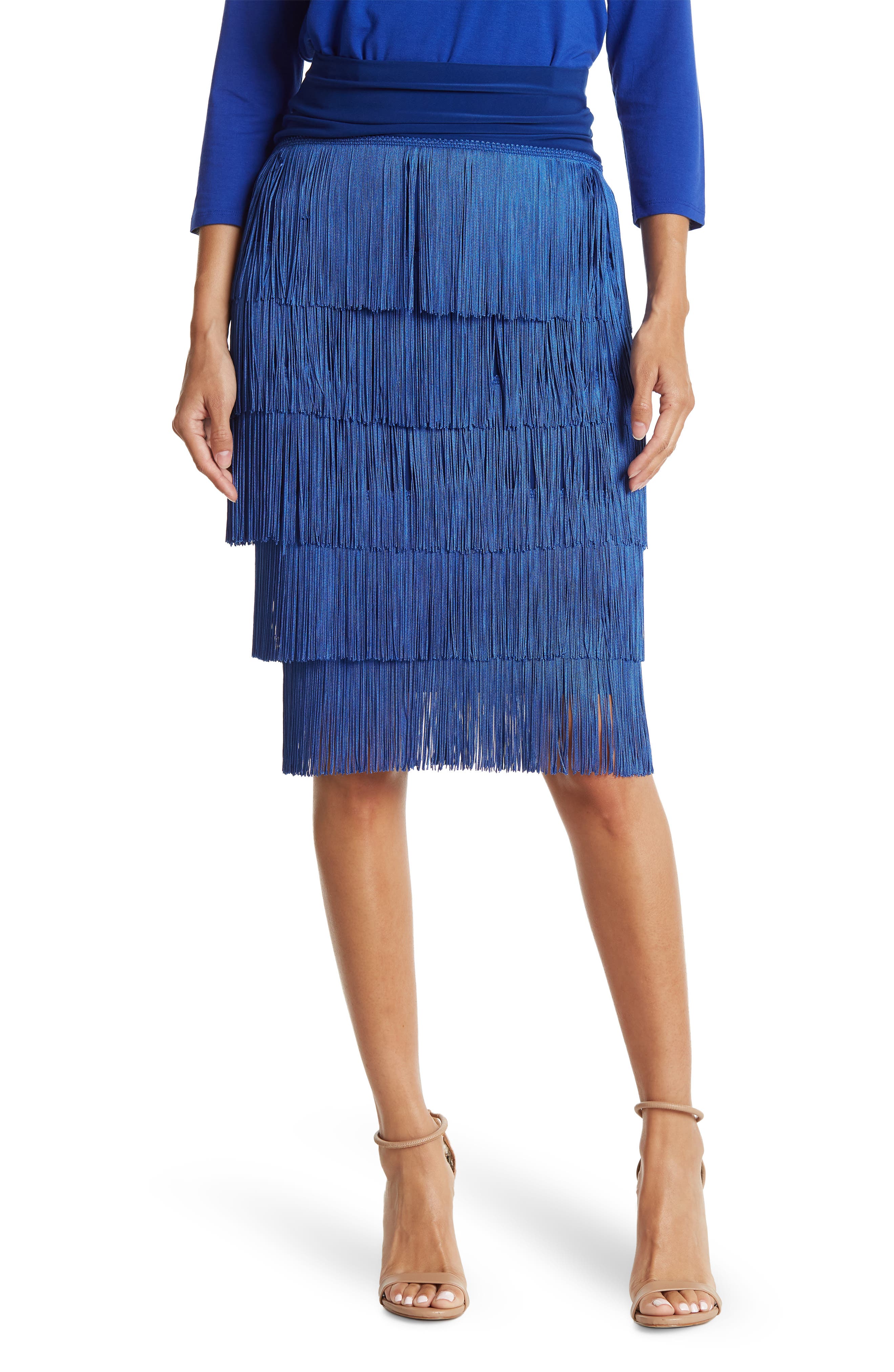 Norma Kamali Fringe Tube Skirt (Women) | Nordstromrack