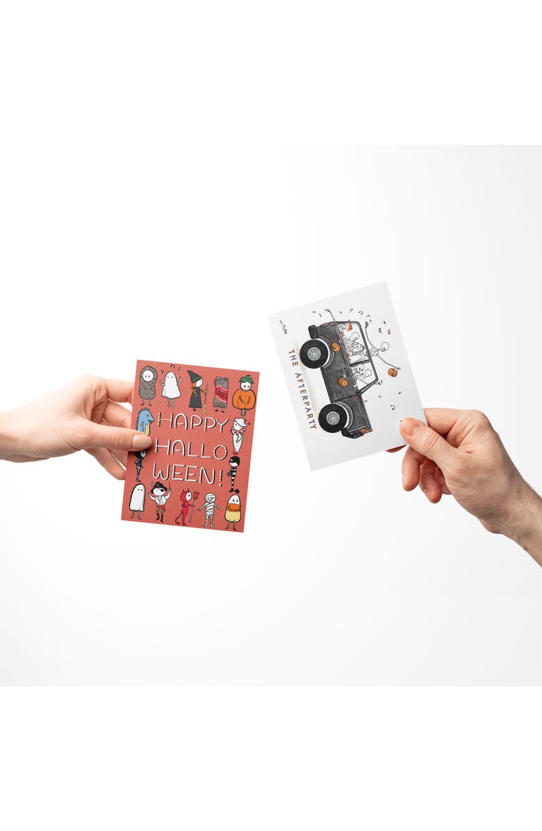 Ramus & Co The Afterparty, Skeleton Tour, Halloween Parade Fall/Autumn Greeting Card Pack Sets, Alternate, color, Multi-Pack