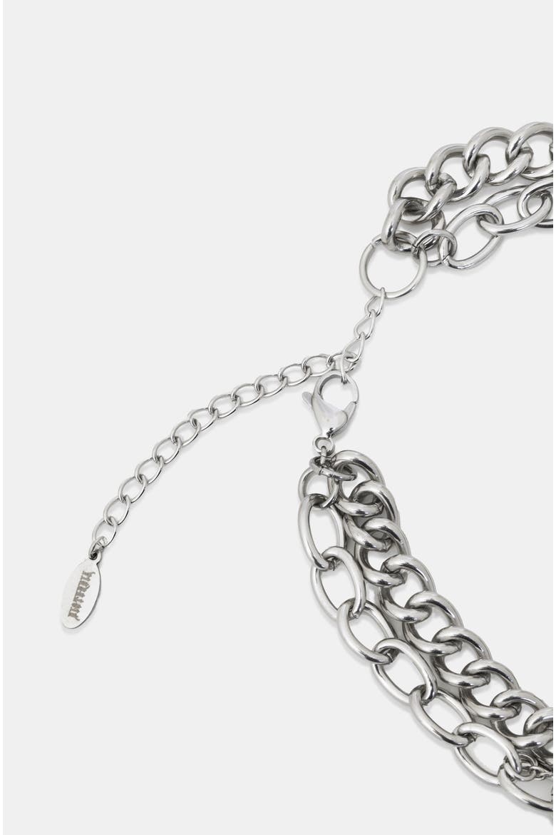 Lagoxin Stainless Steel Layered Choker, Alternate, color, Silver