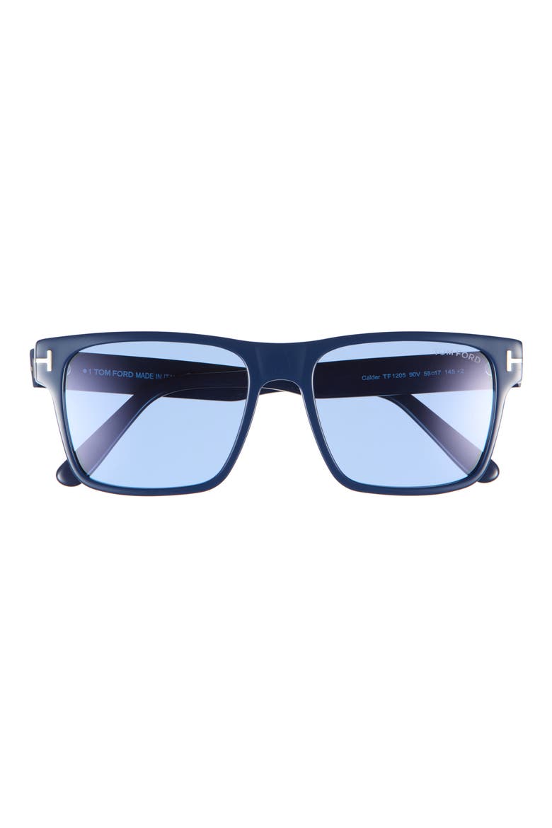 Calder 55mm Square Sunglasses, Main, color, BLUE PALLADIUM / BRIGHT BLUE