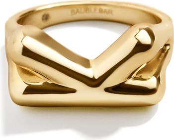 Bubble Letter Initial Ring