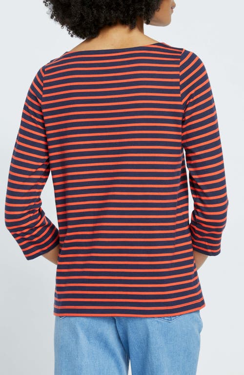 Universal Standard Belle Breton Stripe Top In Animal Print