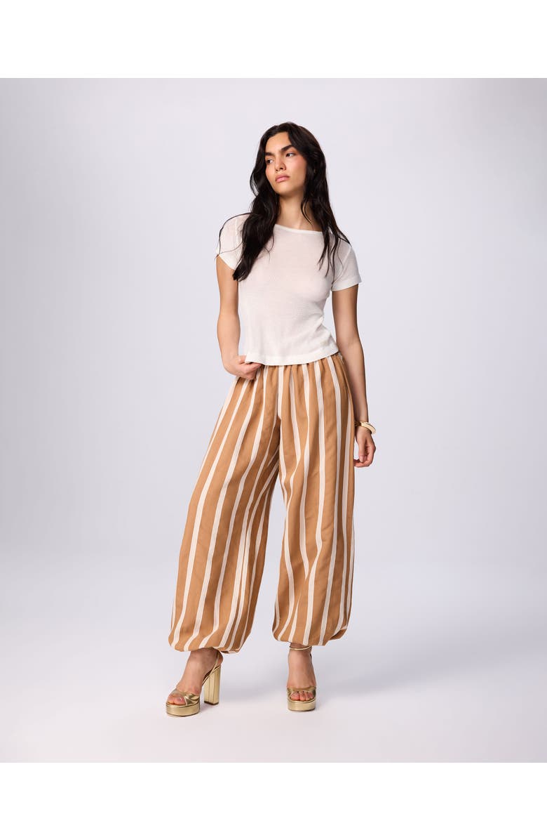 THEO The Label Ismene Stripe Harem Pant, Alternate, color, Cosmic Dust Stripe