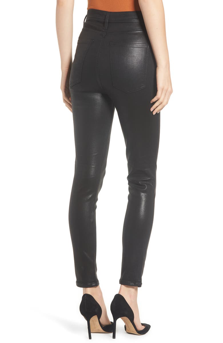 AGOLDE Roxanne Faux Leather High Waist Ankle Skinny Pants, Alternate, color, 