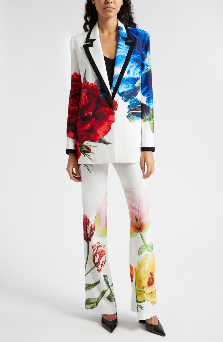 Alice + Olivia Denny Large Format Floral Blazer, Alternate, color,