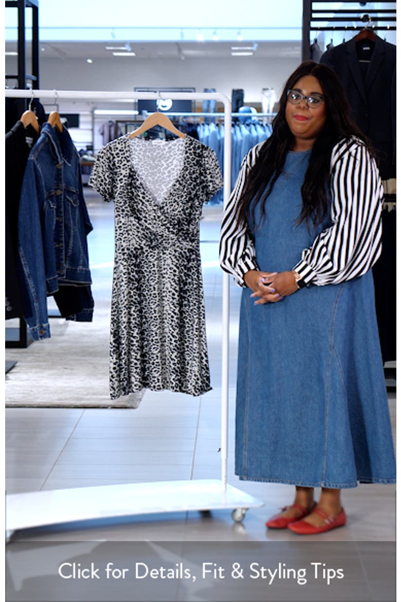 Leopard Print Surplice Neck Dress video