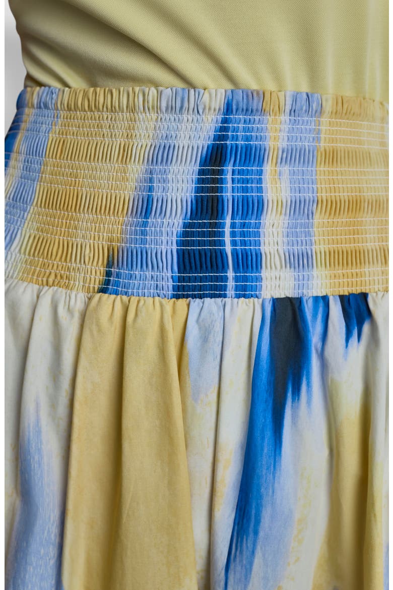 Abstract Print Poplin Midi Skirt, Alternate, color, SUNLIT SHORELINE