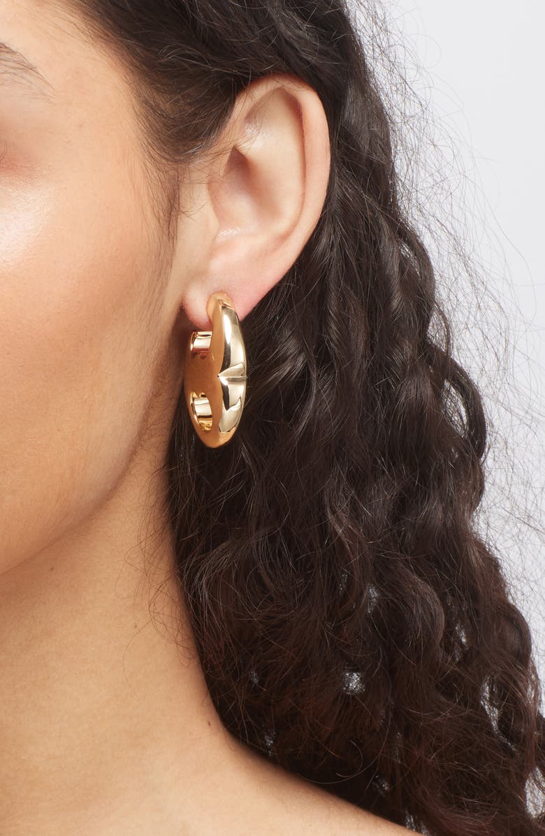 Tory Burch Gemini Link Earring, Alternate, color, Light Brass