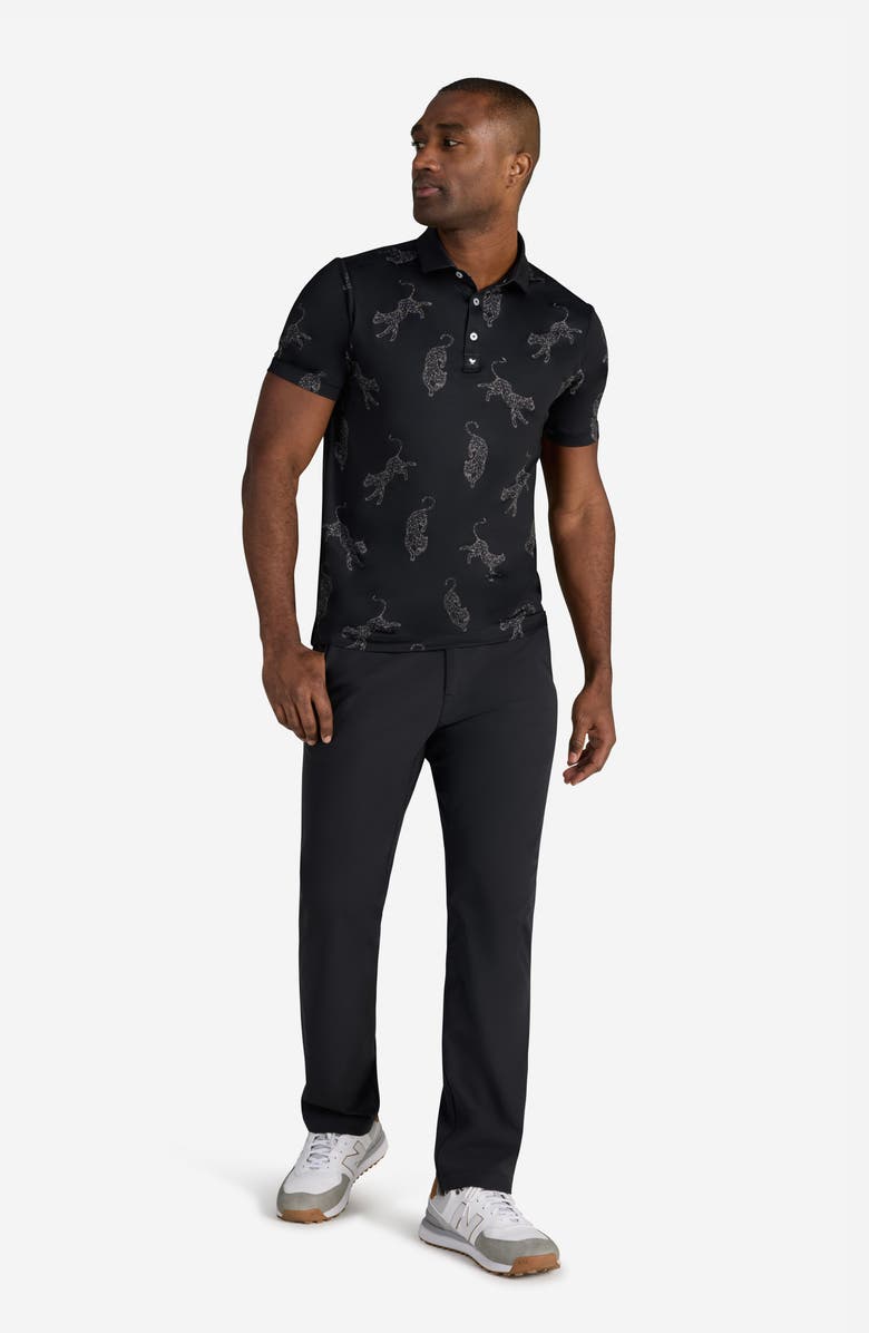 Bad Birdie Core Leopard Print Performance Polo, Alternate, color, Prowling Putts - Black