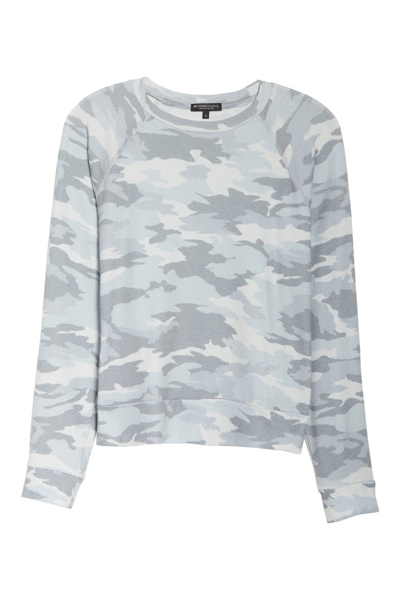 Hacci Raglan Pullover, Alternate, color, GRAY CAMO HEATHER