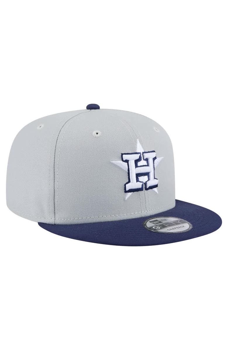 New Era Men's New Era Gray/Navy Houston Astros 2-Tone Color Pack 9FIFTY Snapback Hat, Alternate, color, 