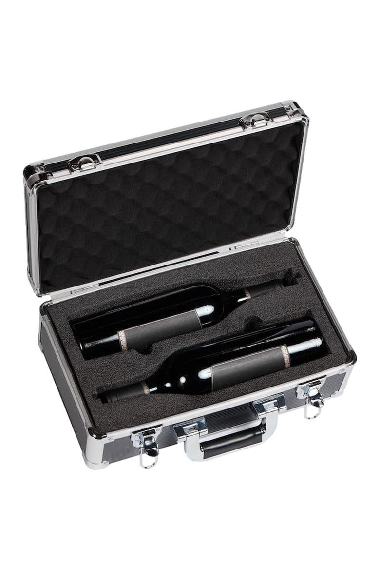 VinBottle 2-Bottle Case - Black, Main, color, Silver