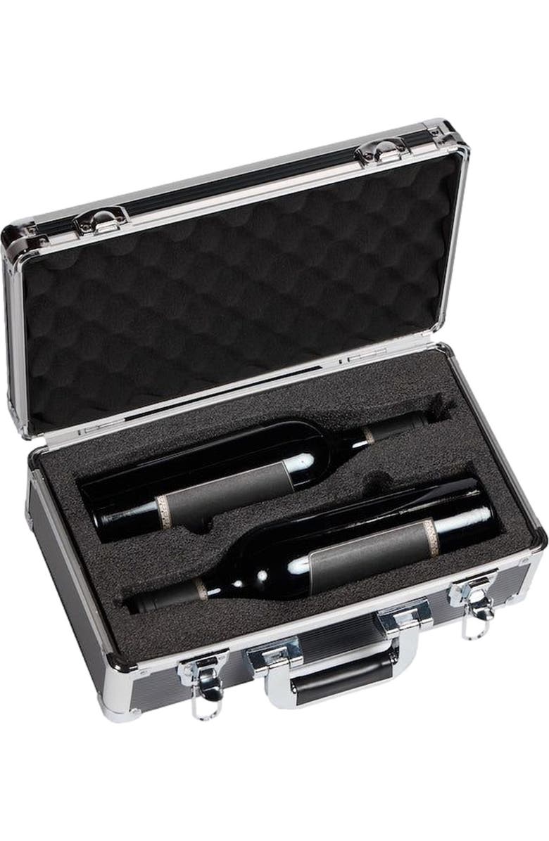 VinGardeValise VinBottle 2-Bottle Case - Black, Main, color, Silver