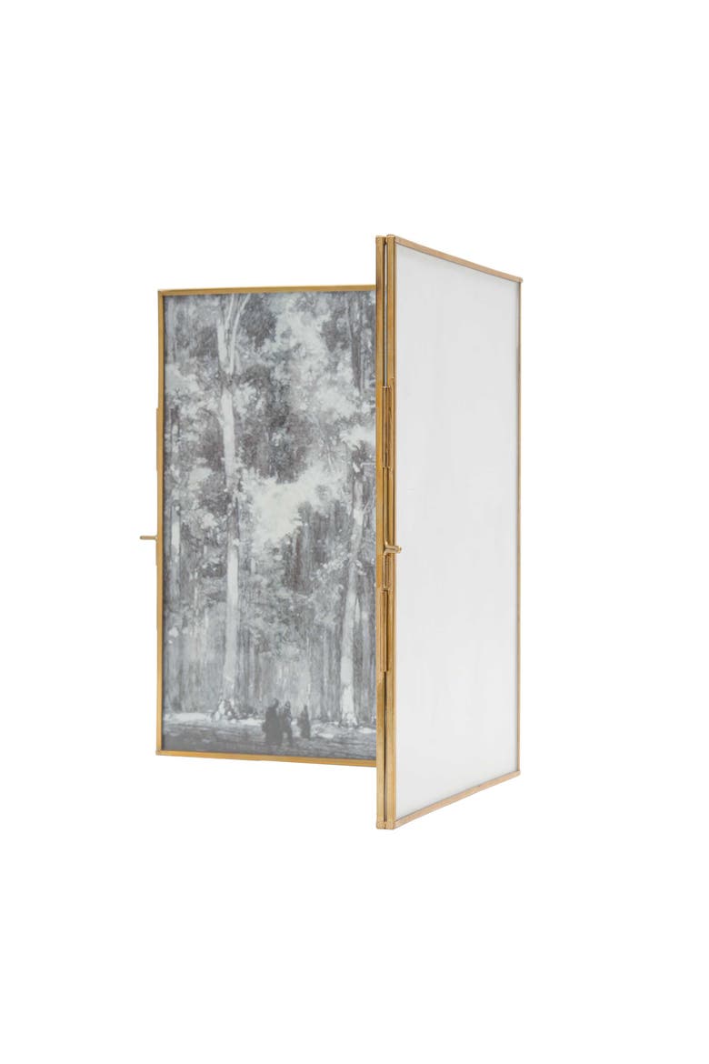 8x10 Henrie Brass Folding Photo Picture Frame, Alternate, color, Gold