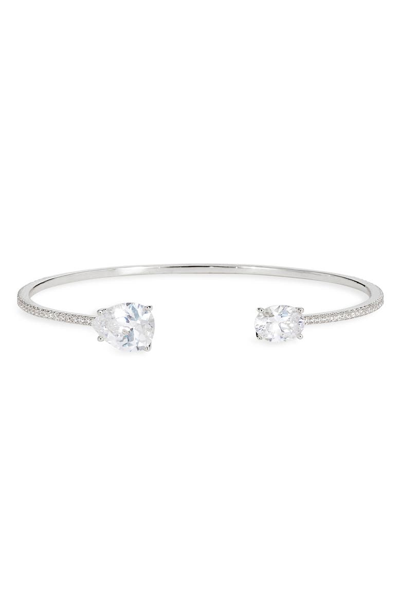 Nordstrom Oval & Pear Cubic Zirconia Cuff Bracelet, Main, color, 