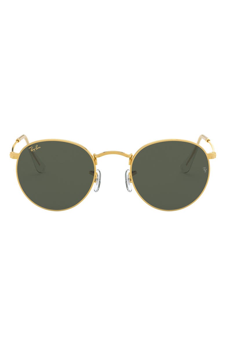 Ray-Ban Icons 53mm Retro Sunglasses, Main, color, Legend Gold/ Green