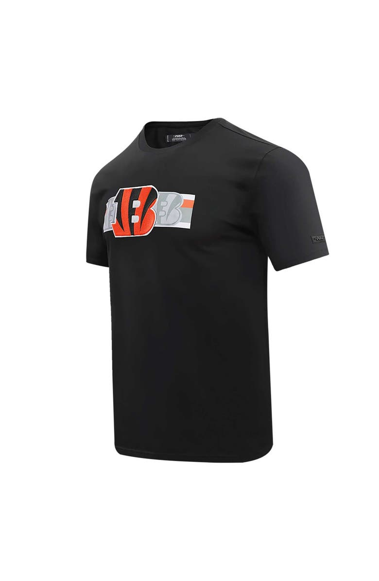 PRO STANDARD Men's Pro Standard Black Cincinnati Bengals Retro Striper T-Shirt, Alternate, color, Black