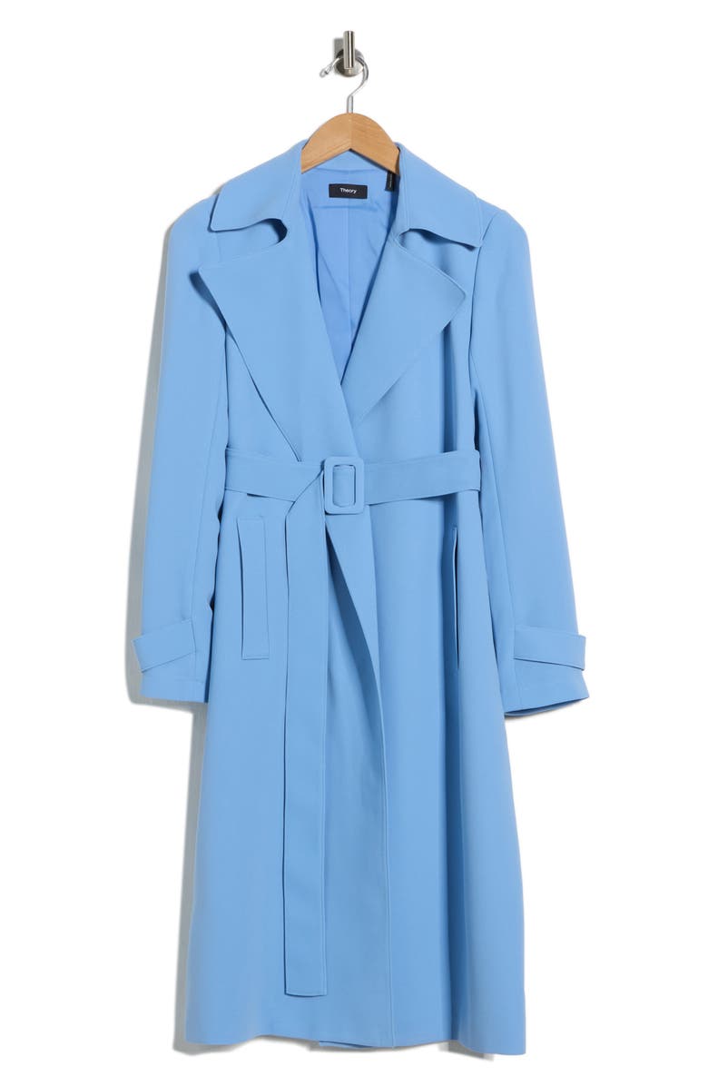 Theory Oaklane Sport Trench Coat, Alternate, color, Wild Blue