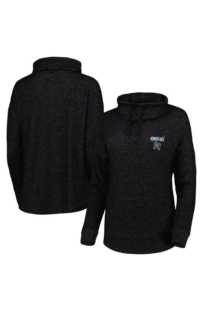 BOXERCRAFT Women's Heathered Black Minnesota United FC Cuddle Tri-Blend Pullover Sweatshirt, Main, color, 