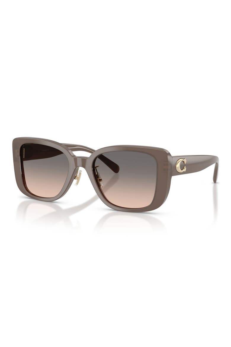 54mm Gradient Square Sunglasses, Alternate, color, MILKY GRAPHITE / GREY SAND