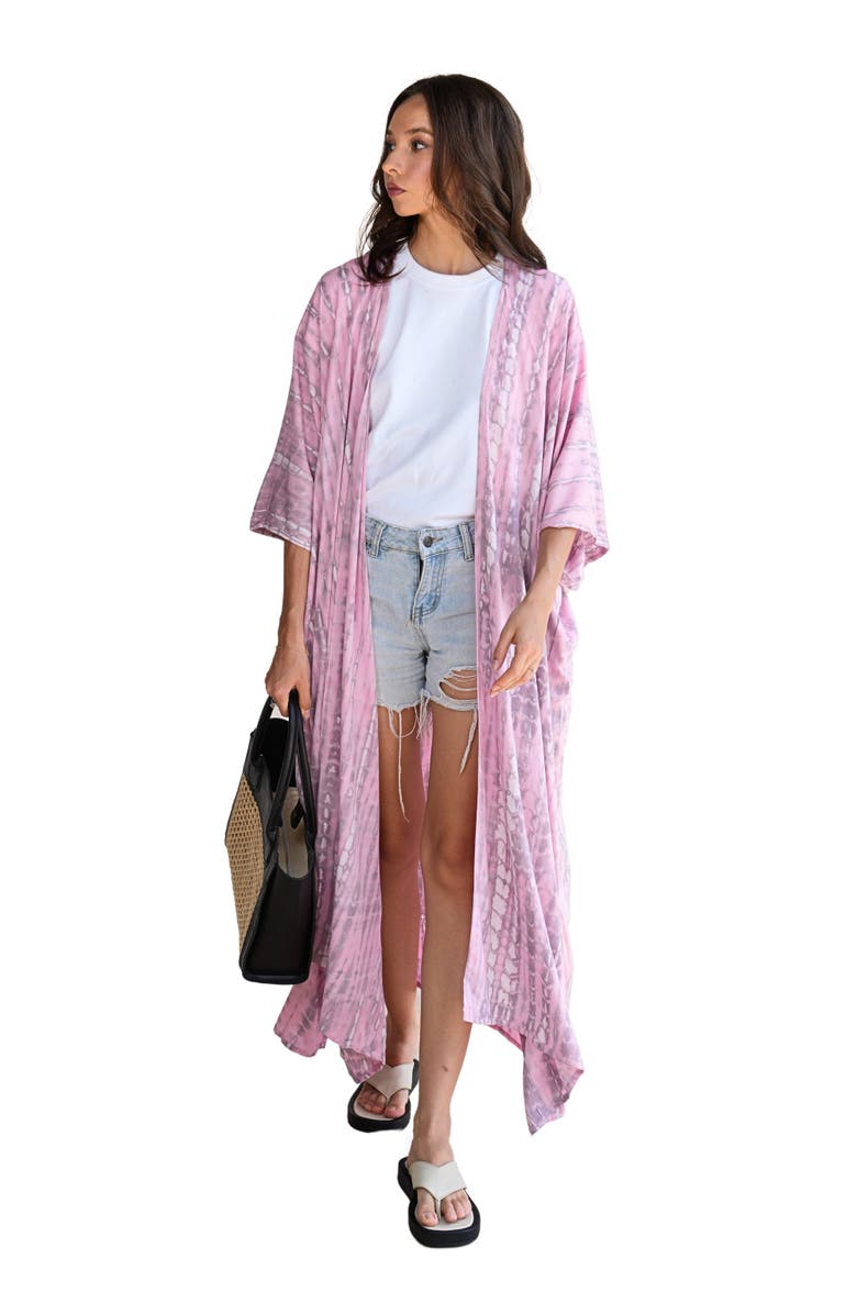 PINK HALEY Sara Hand Dyed Robe, Main, color, Pink