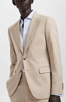 MANGO Milan Slim Fit Linen Blazer