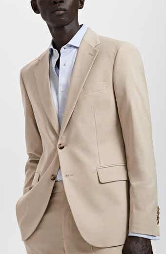 MANGO Milan Slim Fit Linen Blazer