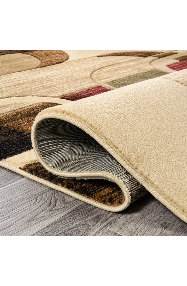 JONATHAN Y Tamara Retro Abstract Arches Area Rug, Alternate, color, Cream/Brown/Red