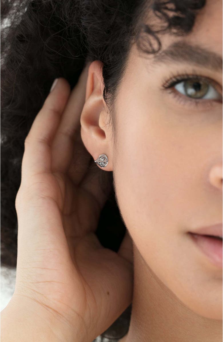 Ora Ana The Dagger Stud Earrings, Alternate, color, Sterling Silver/White Cz