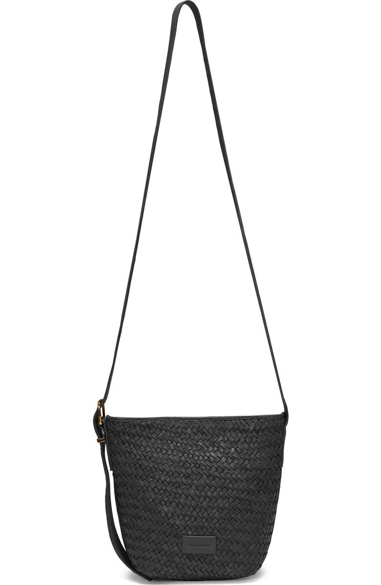 Écotorie Waco Leather Bucket Bag, Main, color, Black