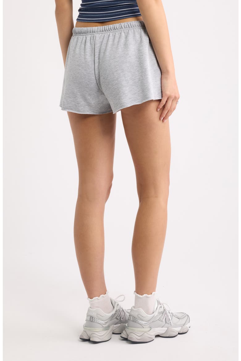 Narrow Drawstring Sweat Shorts, Alternate, color, GREY SOFT HEATHER