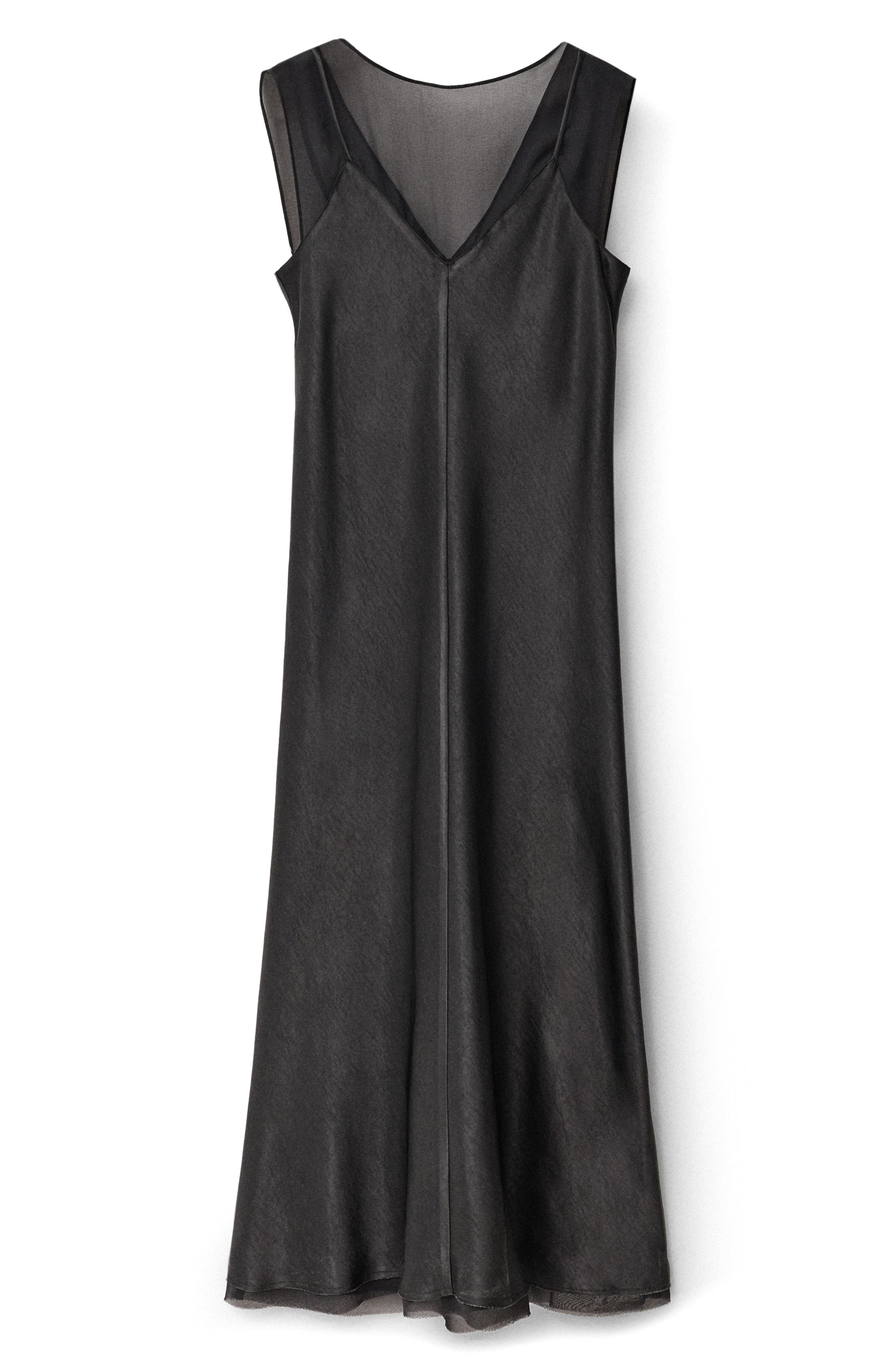 MANGO Contrasting Sleeveless Satin Maxi Dress (Women) | Nordstromrack