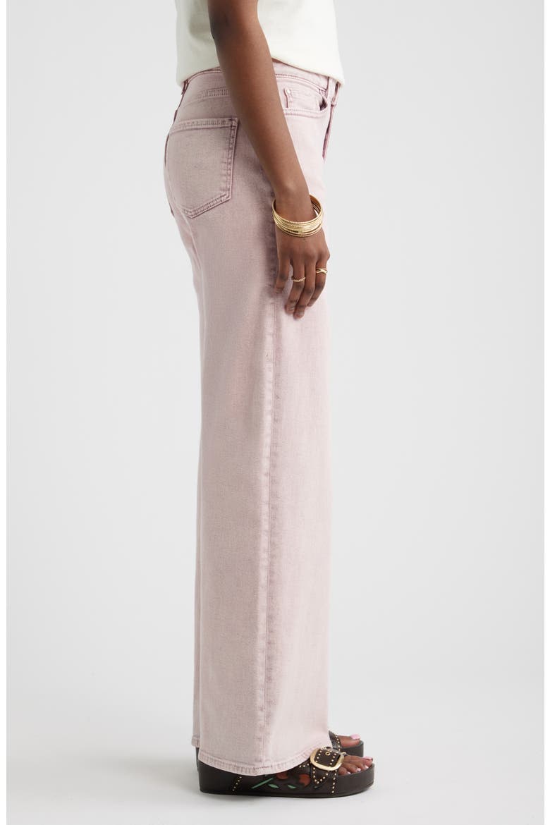 High Waist Wide Leg Jeans, Alternate, color, PINK OVER DYE