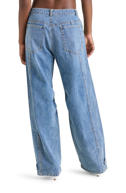 Steve Madden Tre High Rise Jeans In Dark Blue In Blue Denim