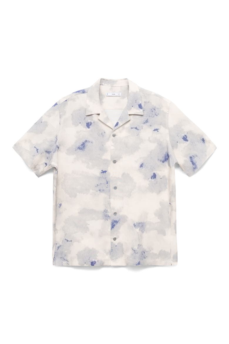 Printed Bowling Shirt, Alternate, color, LIGHT/ PASTEL GREY