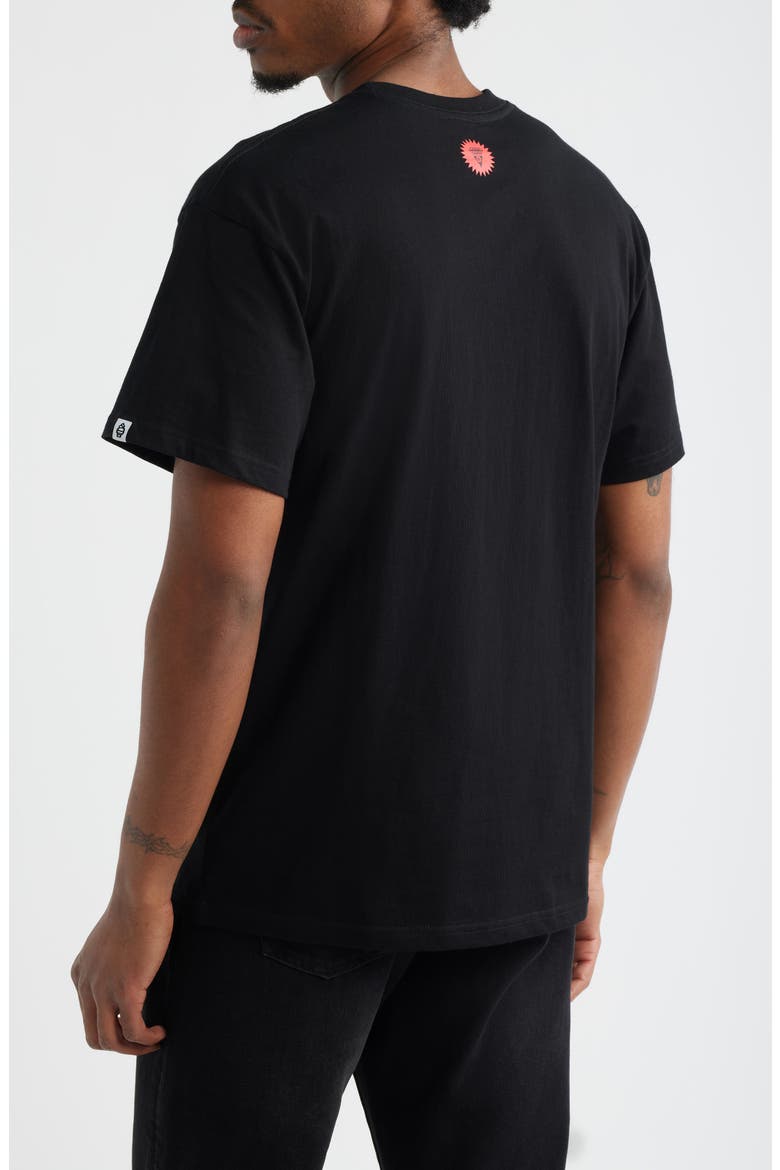 Catcha Tiger Cotton Graphic T-Shirt, Alternate, color, BLACK