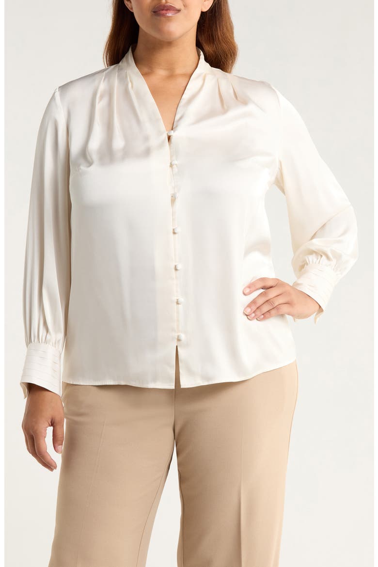 Pleated Top, Main, color, WHITE DOVE