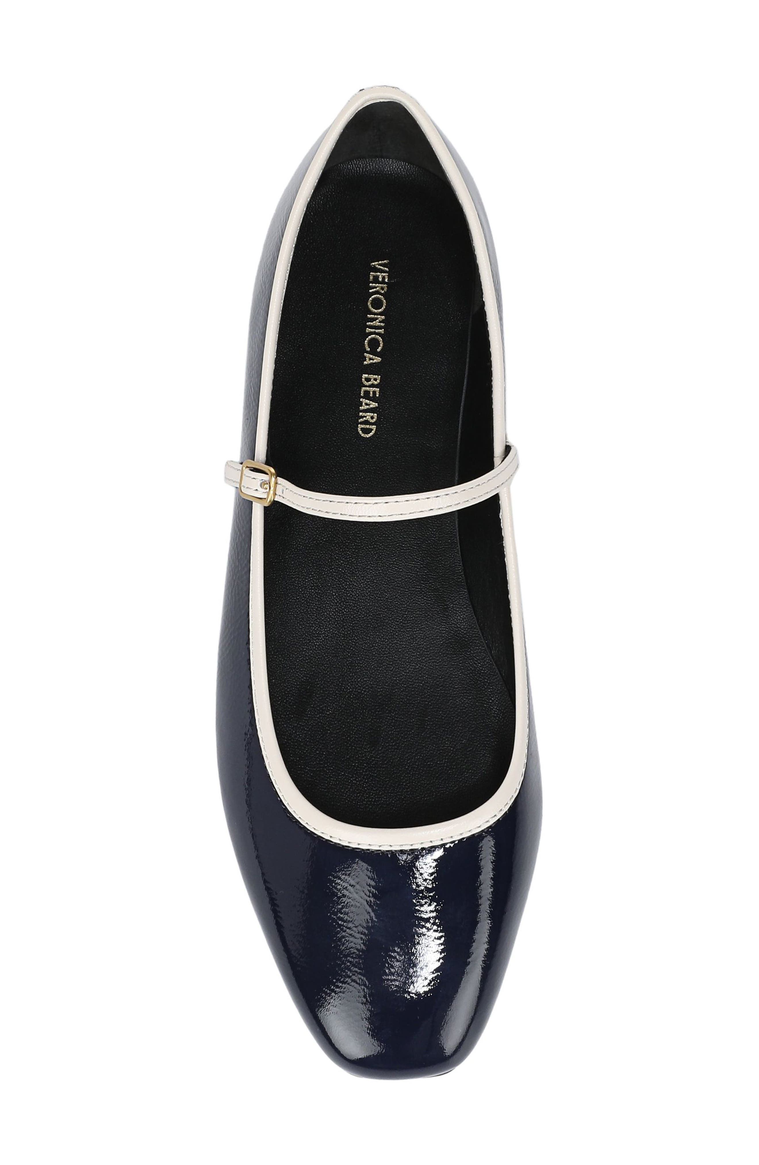Ellie Mary Jane Flat, Alternate, color, NAVY/ ECRU