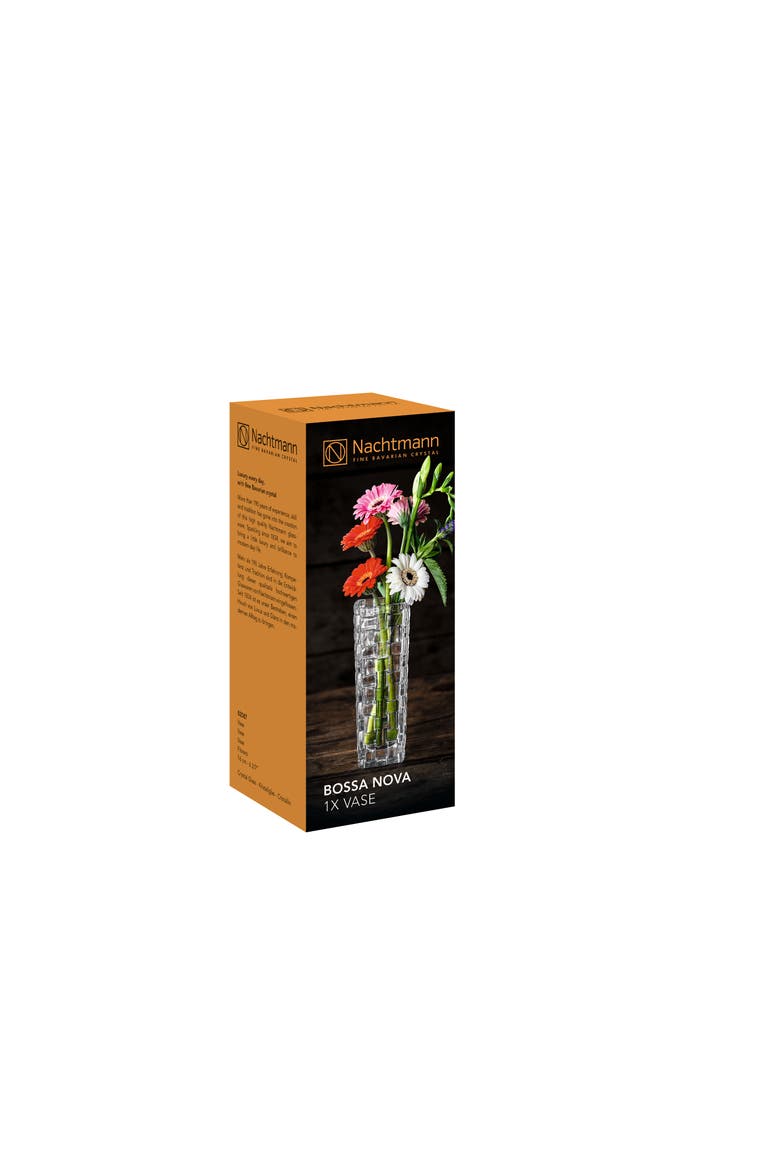 Bossa Nova 6.3" Vase, Alternate, color, Clear