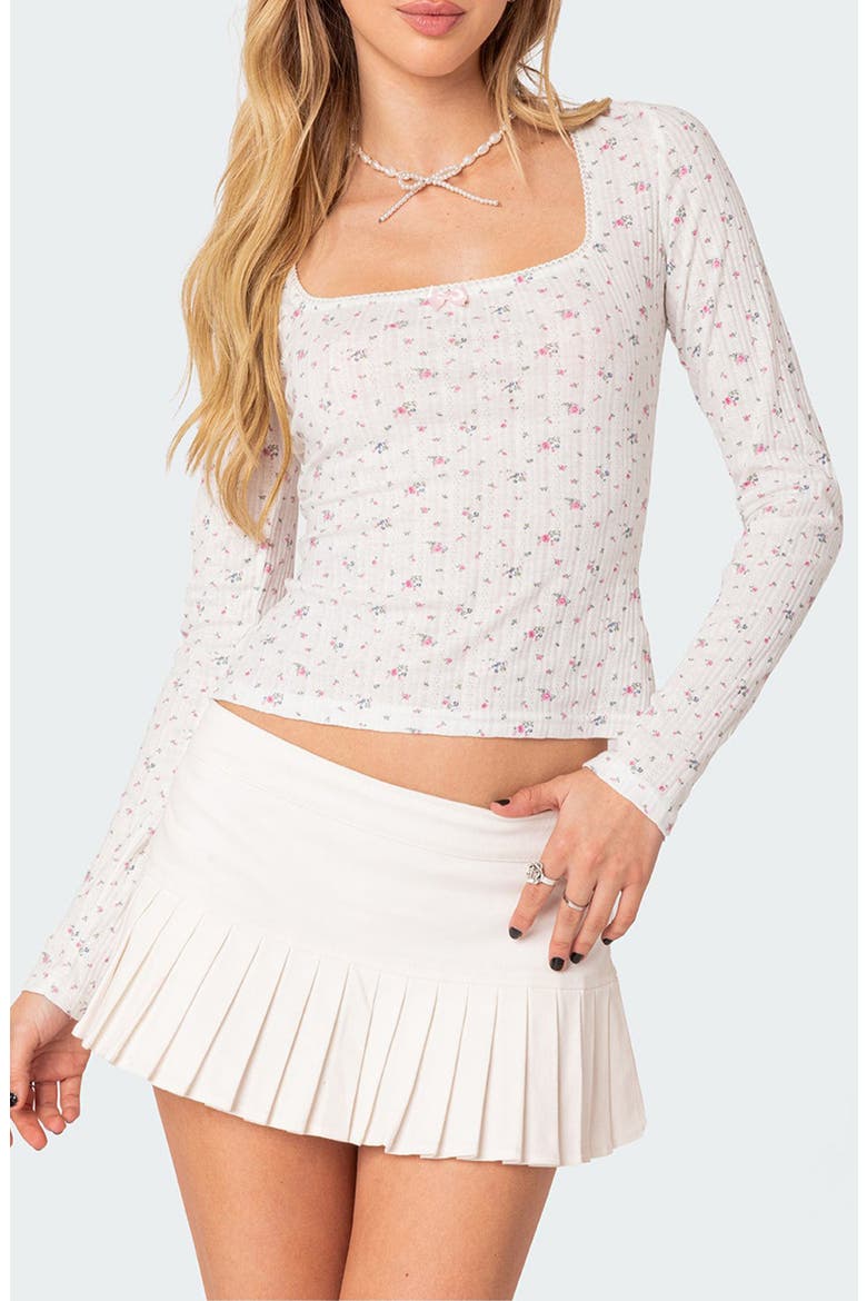 Aviana Pointelle Top, Main, color, CREAM