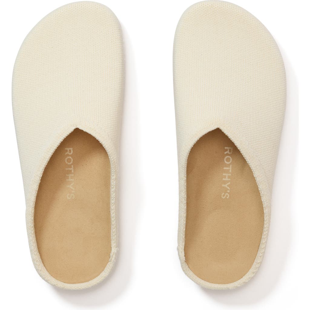 Rothys The Casual Clog In White/neutral In Neutral
