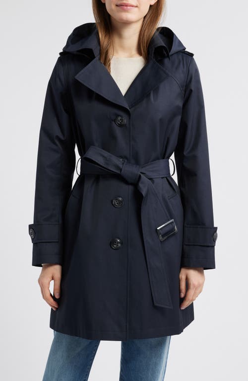 Shop Sam Edelman Double Breasted Trench Coat In Navy